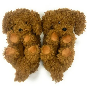 Kid's Funny Animal Plush Non-Slip Slippers Coco the Doodle