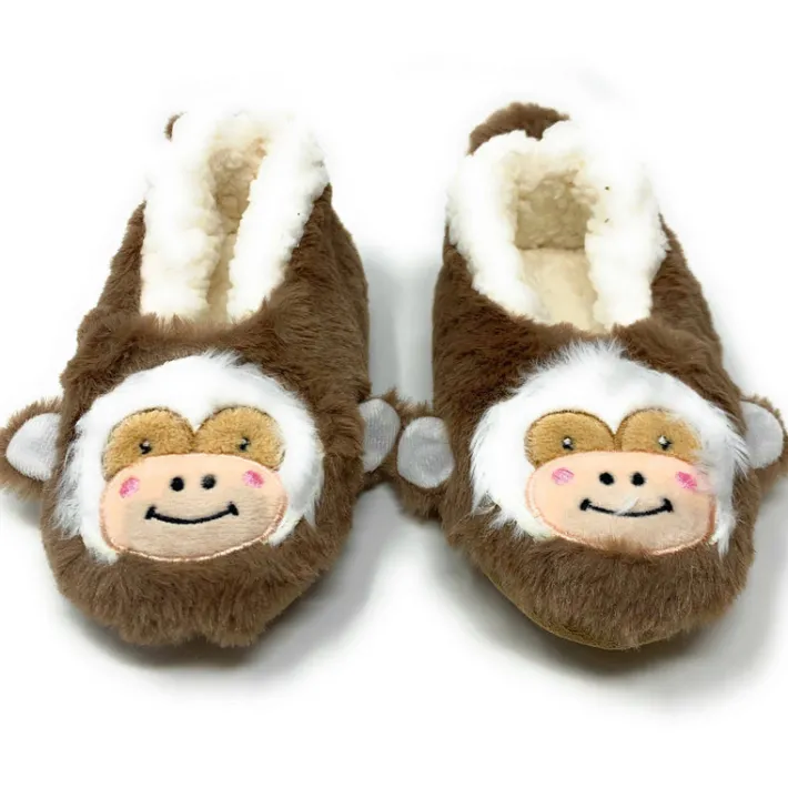 kids_funny_fluffy_house_s_1.webp Kid's Funny Fluffy House Slippers Let's Monkey