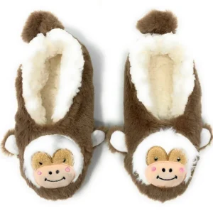Kid's Funny Fluffy House Slippers Let's Monkey