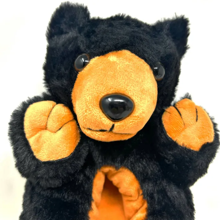 kids_plush_non_slip_slipp_2.webp Kid's Plush Non Slip Slippers Homer the Black Bear