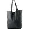 Leather Shoulder Bag Black