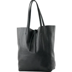 Leather Shoulder Bag Black