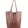 Leather Shoulder Bag Brown