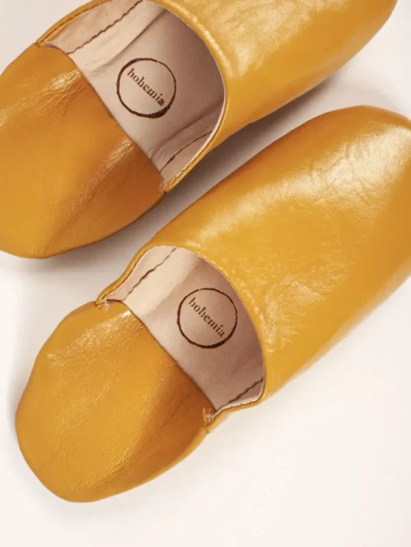 Marokkanske Babouche Tøfler Mustard