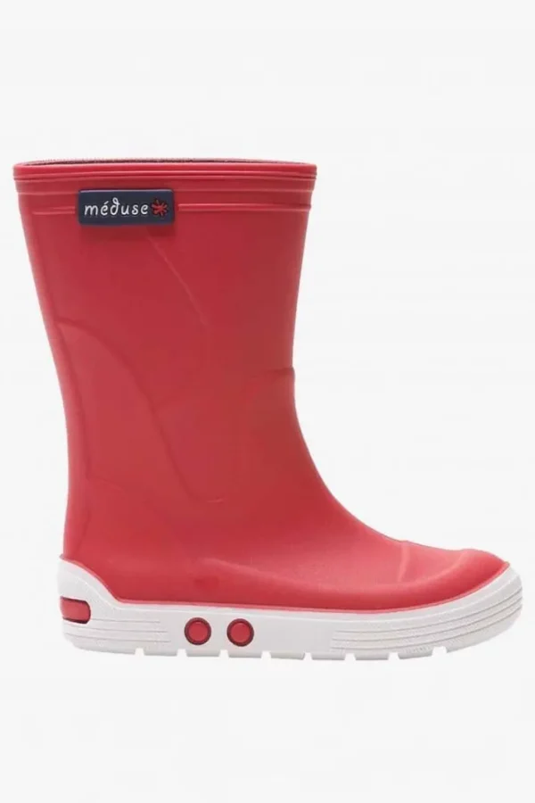 Meduse Rubber Boots Airport Carmin/Blanc