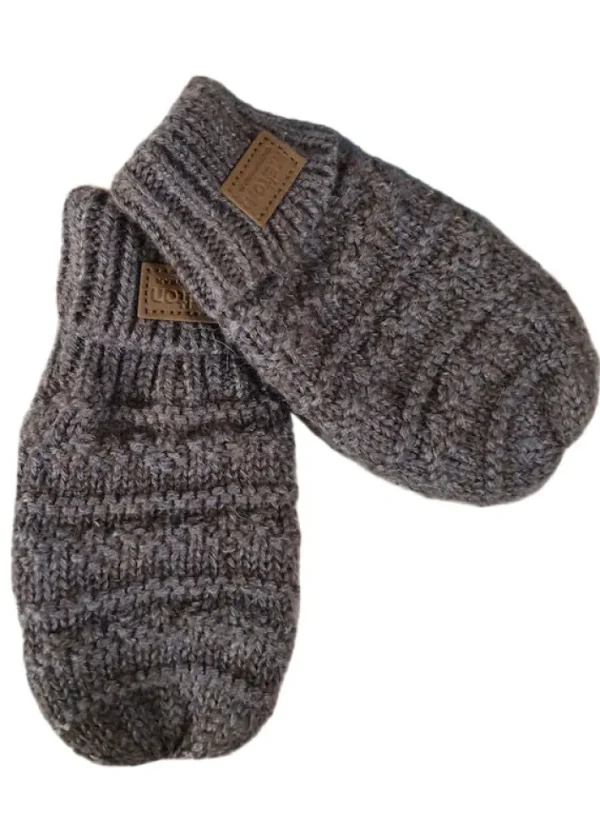 Melton Luffer Uld Strik Brown