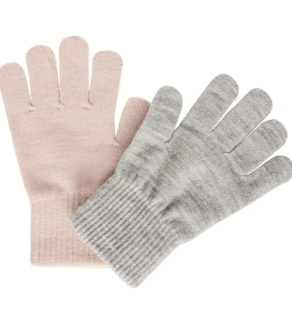 Melton 2-Pack Gloves w.Lurex Silver/Rose