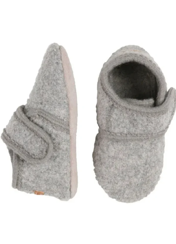 Melton Uld Hjemmesko Light Grey Melange