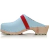 Mine Træsko Light Blue/Red
