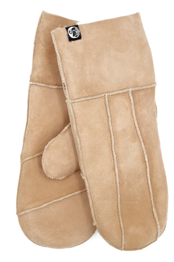 No Waste Sheepskin Gloves Light Camel