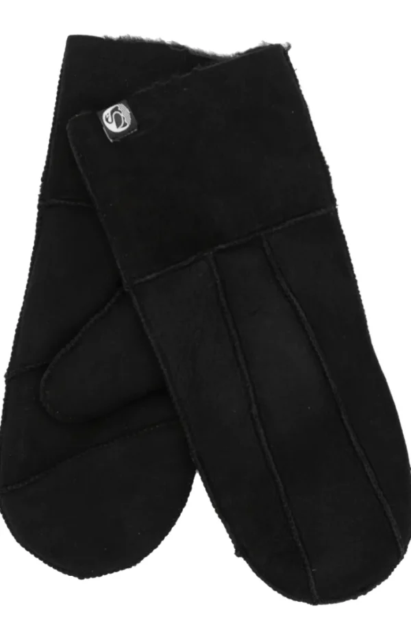No Waste Sheepskin Gloves Black