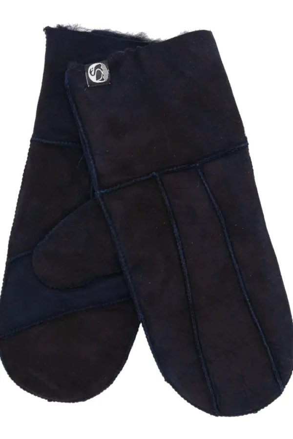 No Waste Sheepskin Gloves Navy