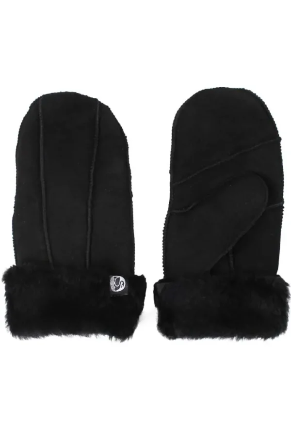 No Waste Sheepskin Gloves Black