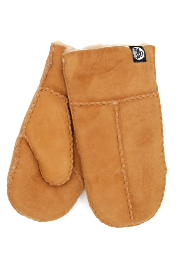 No Waste Sheepskin Kids Gloves Chestnut