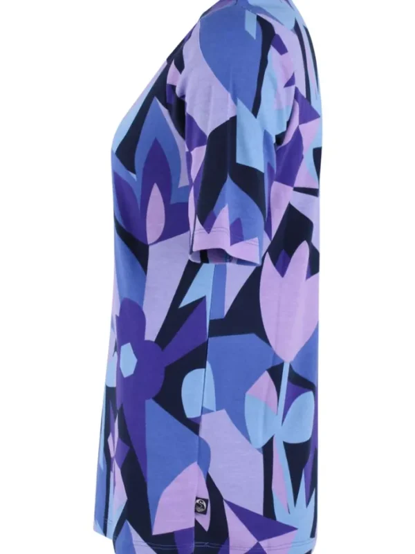 ORGANIC - Daneboat Neck Interlock Tee Dk Navy GEOFLEUR