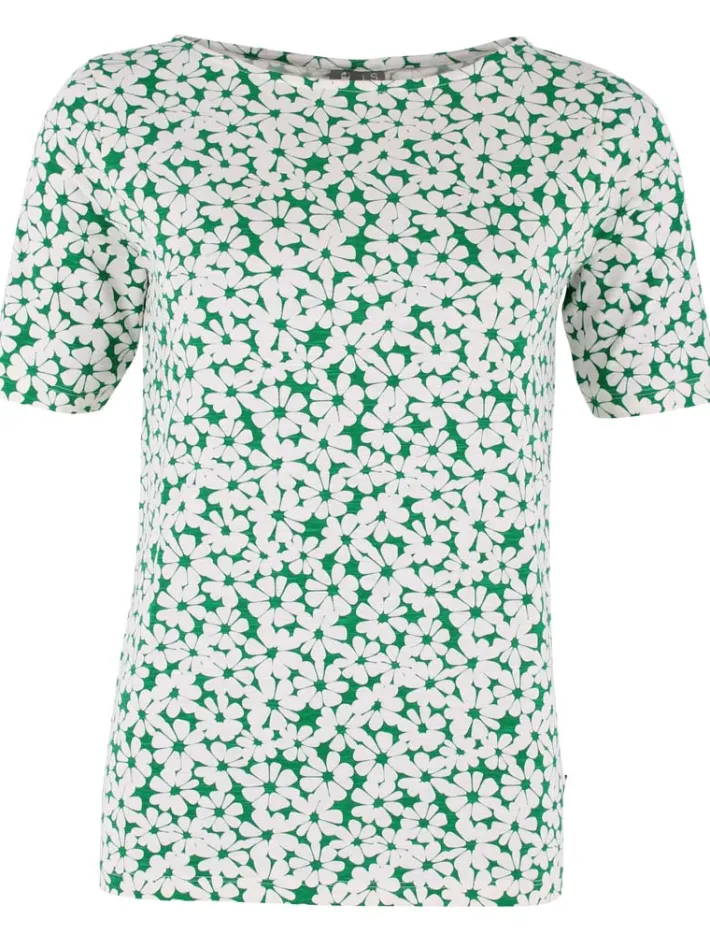 organic__daneboat_neck_sl_3.webp ORGANIC - Daneboat Neck Slub Tee Green Flower