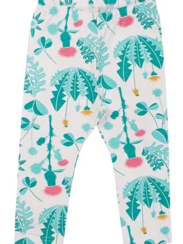 ORGANIC - Danekanel leggings Chalk Ukrudt