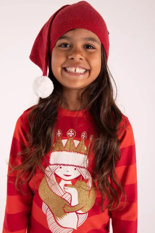 ORGANIC - Danemist Blouse Xmas Red/Burnt Red SNEPRINSESSE