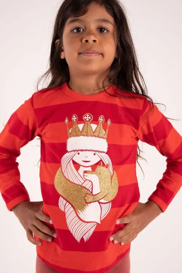 ORGANIC - Danemist Blouse Xmas Red/Burnt Red SNEPRINSESSE