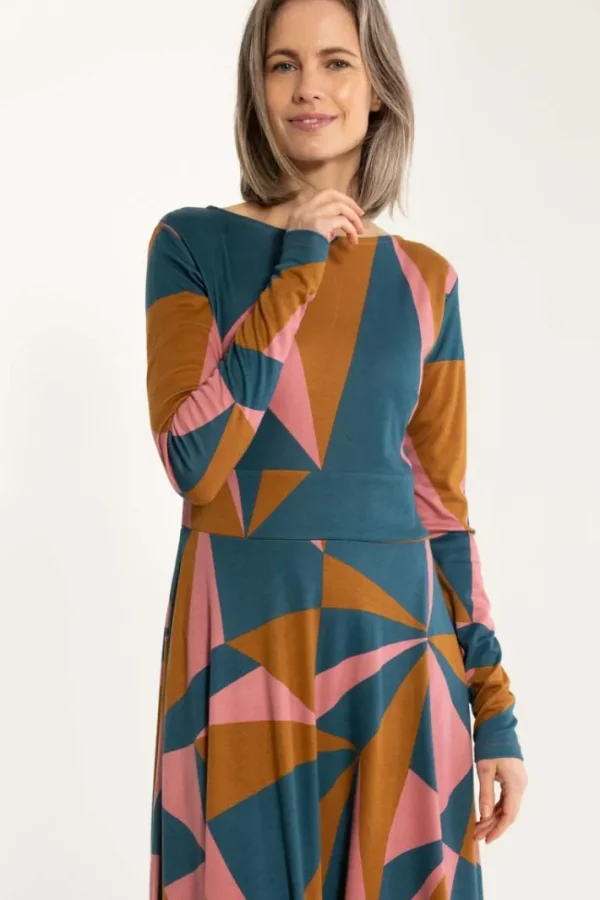 ORGANIC - Danesigrid Interlock Dress Tobacco TRIANGULATE