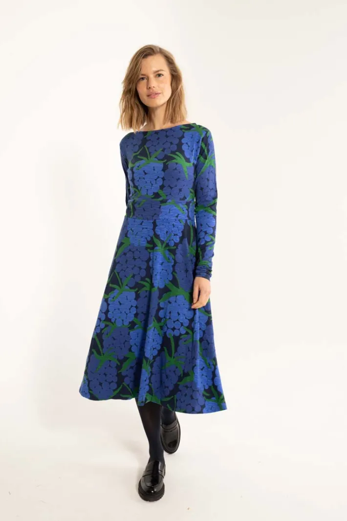 organic__danesigrid_visco_1.webp ORGANIC - Danesigrid Viscose Slub Dress Deep Blue MAXIBERRY