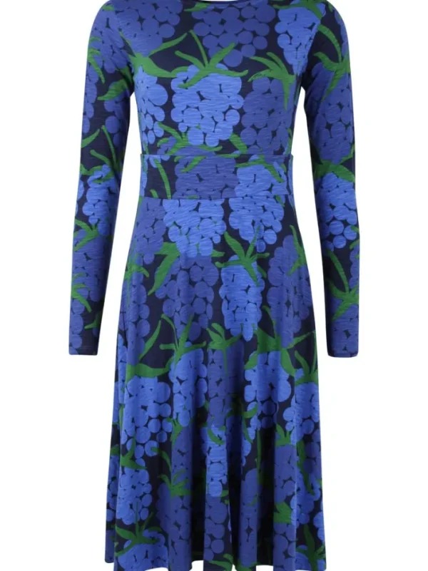 ORGANIC - Danesigrid Viscose Slub Dress Deep Blue MAXIBERRY