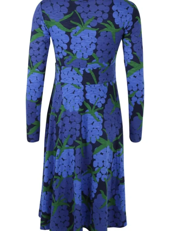 ORGANIC - Danesigrid Viscose Slub Dress Deep Blue MAXIBERRY