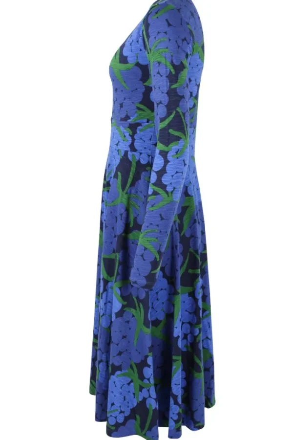 ORGANIC - Danesigrid Viscose Slub Dress Deep Blue MAXIBERRY