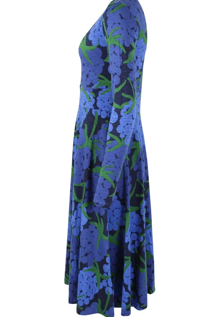 organic__danesigrid_visco_5.webp ORGANIC - Danesigrid Viscose Slub Dress Deep Blue MAXIBERRY