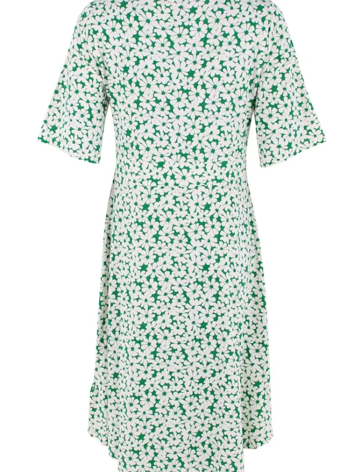 organic__daneviborg_slub__3.webp ORGANIC - Daneviborg Slub Dress Green Flower