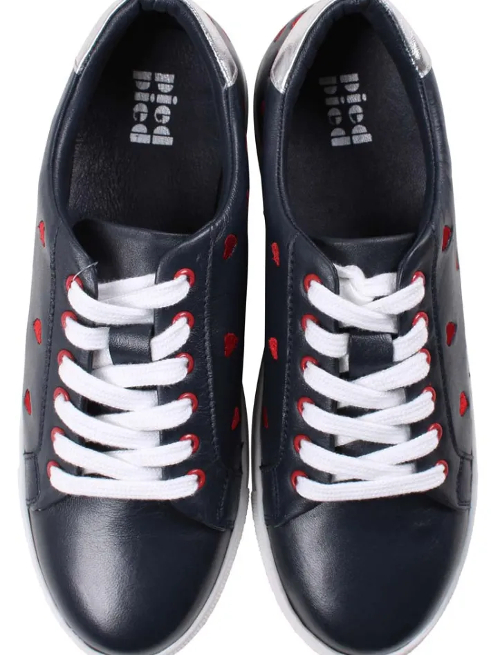 piedpied_leather_love_sne_2.webp PiedPied Leather Love Sneakers Navy ( Red Hearts )