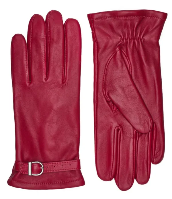 Rhanders Lamb Fleece Spænde Handsker Cardinal Red