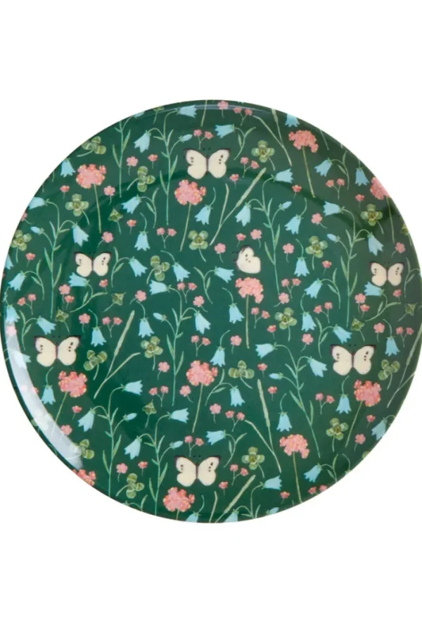 Rice Melamine Dessert Tallerken Green SWEET BUTTERFLY