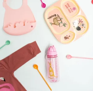 Rice Silikone Hagesmæk Pink KRABBE