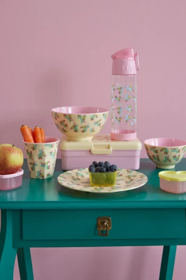 Rice Stor Madkasse Pink Roller Skate Print