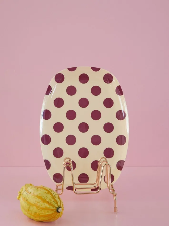 rice_stor_rektangulr_midd_2.webp Rice Stor Rektangulær Middagstallerken Lilla Dots Print