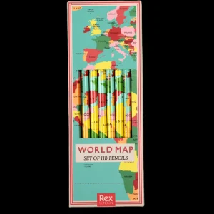 RL HB Pencils World map