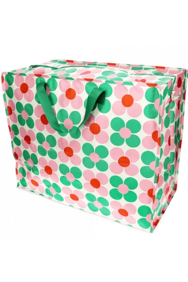 RL Storage Bag Jumbo Pink and Green Daisy