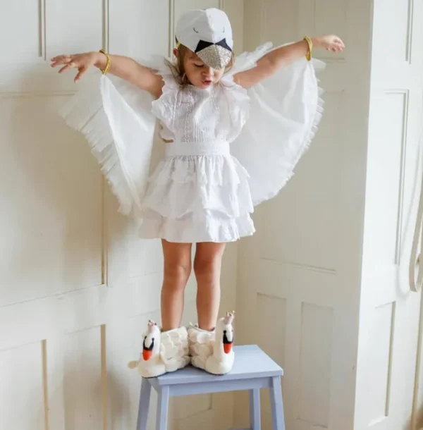 Sew Heart Felt Hjemmesko til Børn med Svane