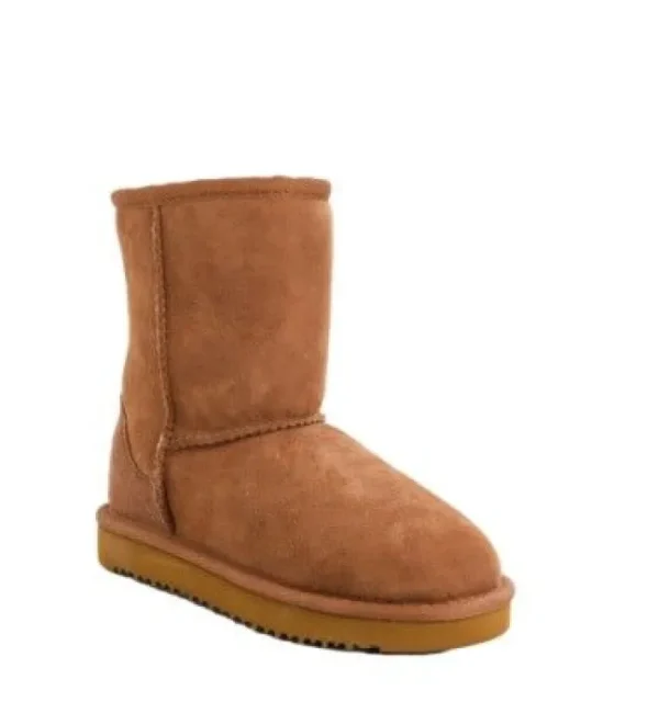 Short Sheepskin Boots Chestnut