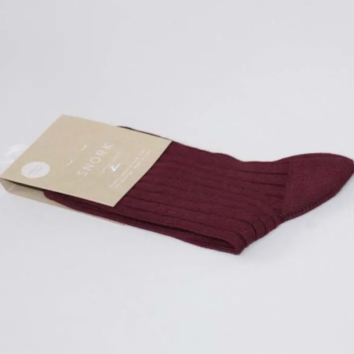 snork_organic_rib_socks_b_0.webp SNORK Organic Rib Socks Burgundy