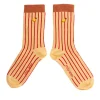 Sticky Lemon Socks Stripes Biscotti Beige