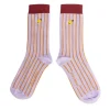 Sticky Lemon Socks Stripes Hazy Lilac