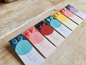 Studio 23 Circle Stud Earring Pair Coral