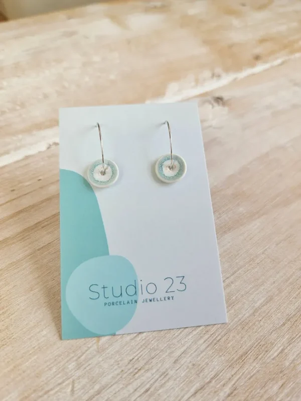 Studio 23 Curved Drop Earring Pair Frost Blue