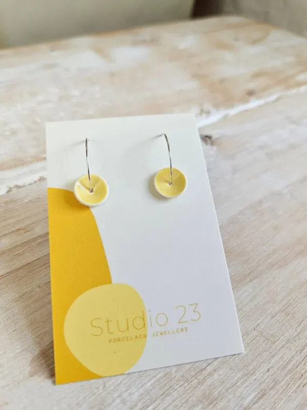 Studio 23 Curved Drop Earring Pair Lemon