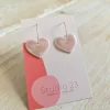 Studio 23 Heart Drop Earring Pair Blush Pink
