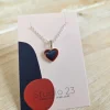 Studio 23 Heart Pendant Burgundy/Navy