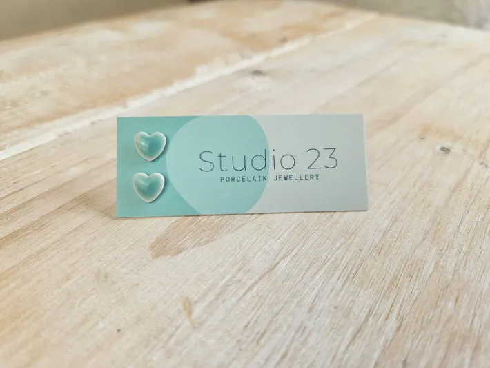 studio__heart_stud_earrin_3-4.webp Studio 23 Heart Stud Earring Pair Raspberry