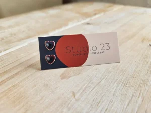 Studio 23 Heart Stud Earring Pair Blue Opal